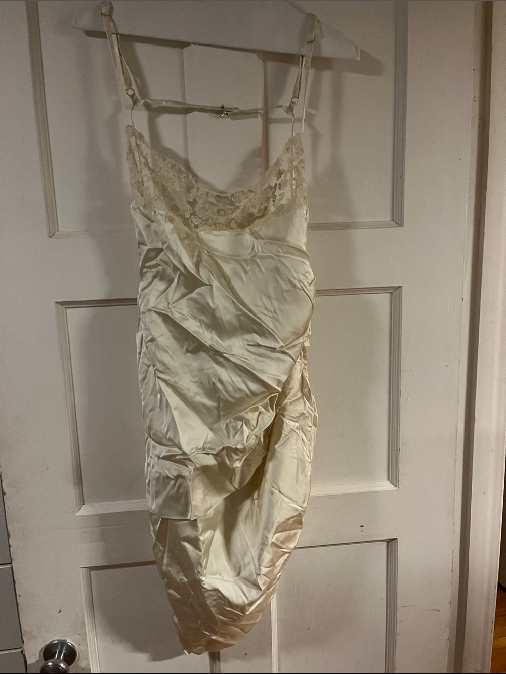 Jacquemus le chouchou la saudade brodée mini dress off-white size 38